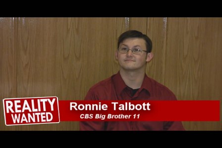 Ronnie Talbott of CBS's Big Brother 11