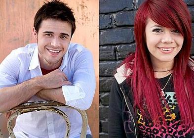 Kris Allen and Allison Iraheta from American Idol