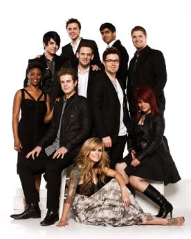 American Idol Season 8 Megan Joy, Lil Rounds, Scott MacIntyre, Matt Giraud, and Danny Gokey