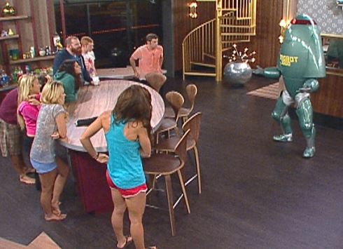 The Zingbot and houseguests of Big Brother 15
