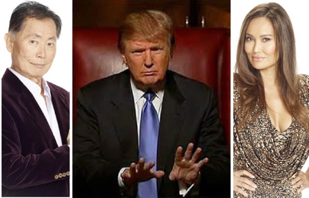 Donald Trump, George Takei and Tia Carrere from The Celebrity Apprentice Season 5