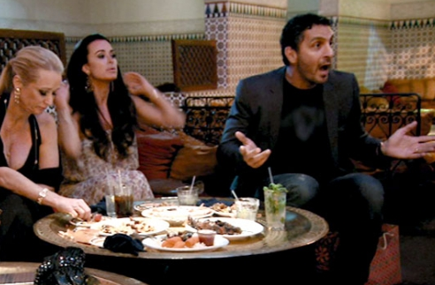 Mauricio, Kyle, and Kim of The Real Housewives of Beverly Hills Season 3