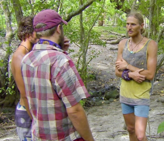 Tyson, Caleb, and Hayden of Survivor: Blood Vs. Water