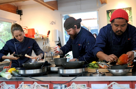 Brooke, Josh, and Sheldon of Top Chef Seattle